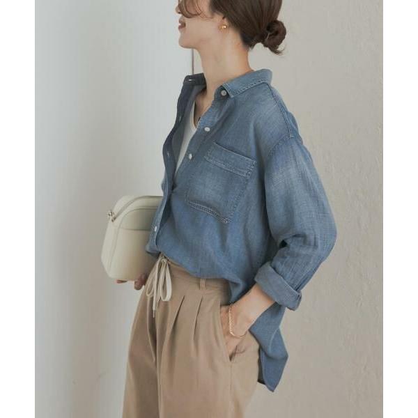 新品☆アーバンリサーチドアーズ　シアーデニムシャツ URBAN RESEARCH DOORS / アーバンリサーチ ドアーズ シアー