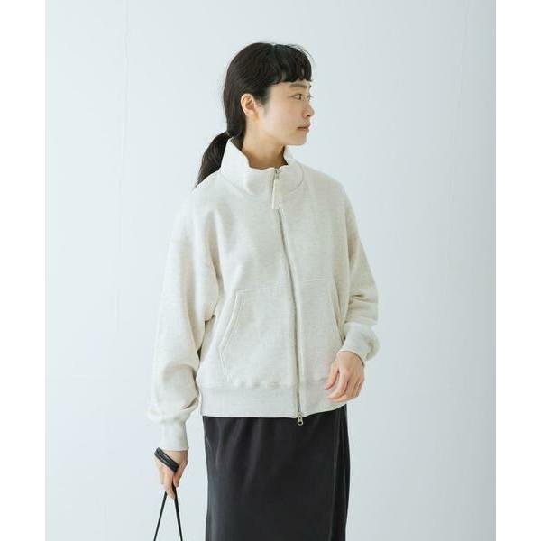 【タグ付新品】かぐれ　コットンスウェットスタンドジップ　オートミール かぐれ かぐれ / かぐれ コットンスウェットスタンドジップ