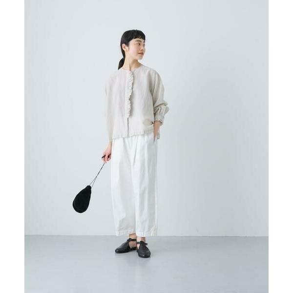 かぐれ　コットンリネンワッシャーフリルブラウス 2025年春 かぐれ / コットンリネンワッシャーフリルブラウス : タカシマヤ