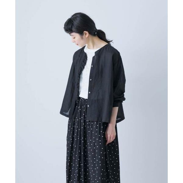 かぐれ　コットンリネンワッシャーフリルブラウス 2025年春 かぐれ / コットンリネンワッシャーフリルブラウス : タカシマヤ
