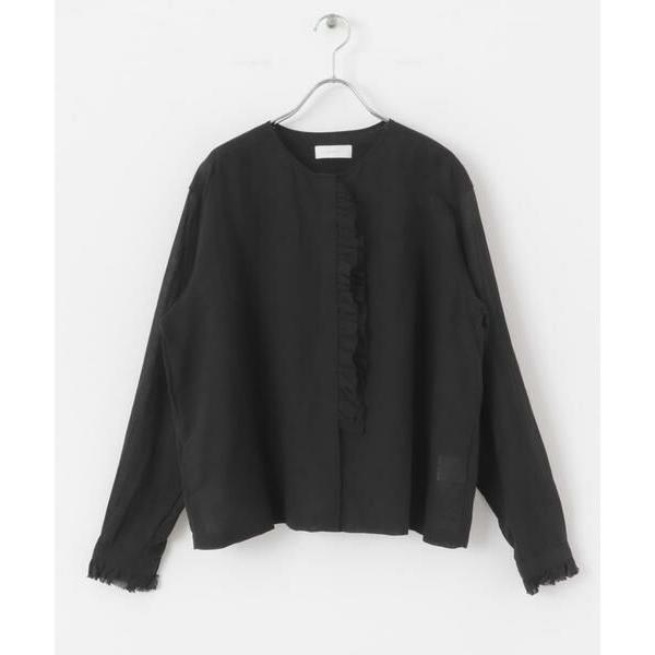 かぐれ / コットンリネンワッシャーフリルブラウス : タカシマヤ