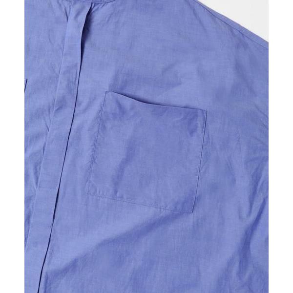 最終価格！かぐれ　ダブルポケットワイドシャツ　ブルー 楽天市場】コットンダブルポケットワイドシャツ／かぐれ（kagure