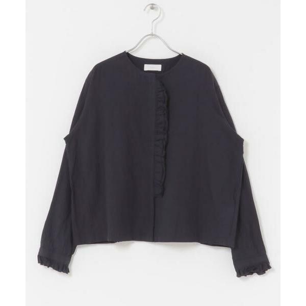 かぐれ　今期　新品未使用品　ワッシャーフリルブラウス　黒 かぐれ｜ワッシャーフリルブラウス | Rakuten Fashion(楽天