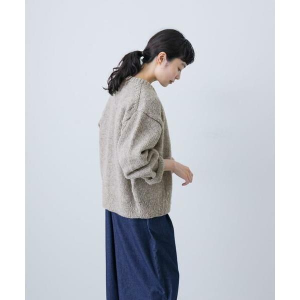 かぐれ ペルークルーネックカーディガン グレー かぐれ ペルークルー