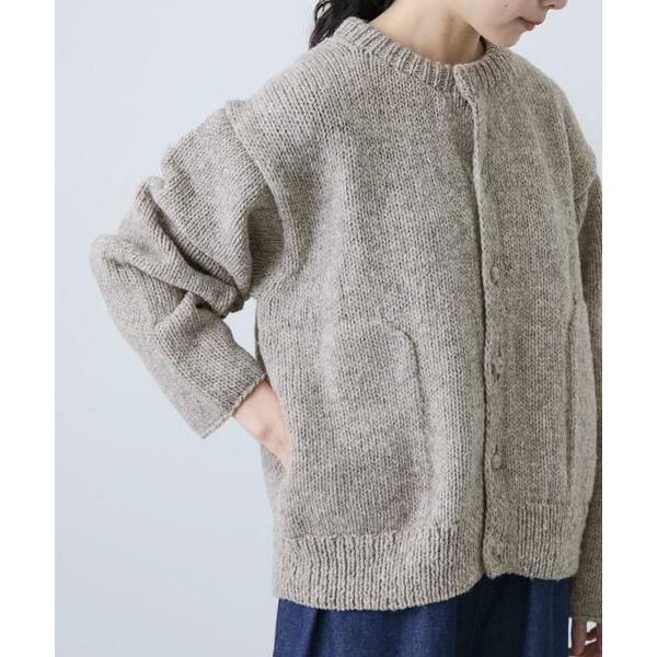 美品✨24aw✨定価2.2万✨かぐれ ペルーニット カーディガン アイボリー か