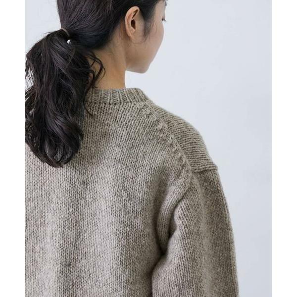 【新品・タグ付き】 かぐれ　ペルーニットカーディガン　GRAY サイズL カグレ かぐれ 『2サイズ展開』ペルーニットカーディガン （グレー