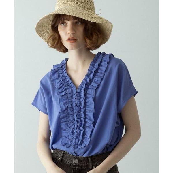 Sea New York Vネック フリル リネン 長袖 ブラウス URBAN RESEARCH Sonny Label Sonny Label / サニーレーベル Vネック