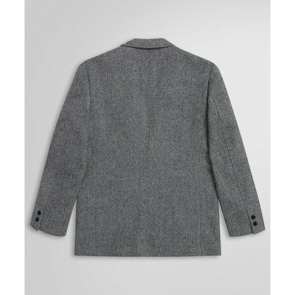 Brooks Brothers / ブルックス ブラザーズ ウール ツイード ヘリンボーンストライプ 段返り３釦コンフォートサックジャケット Traditionalの画像