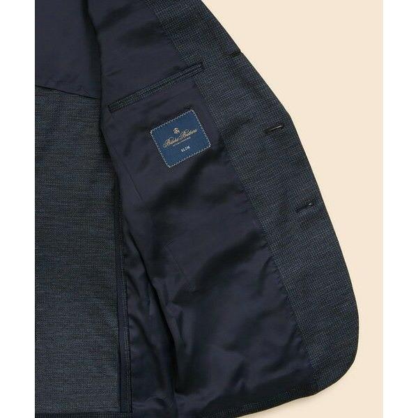 Brooks Brothers / ブルックス ブラザーズ ウール　ニット　ハウンドトゥース　段返り３釦サックジャケット　Slimの画像