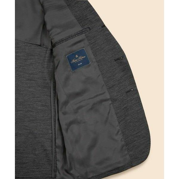 Brooks Brothers / ブルックス ブラザーズ ウール　ニット　ハウンドトゥース　段返り３釦サックジャケット　Slimの画像