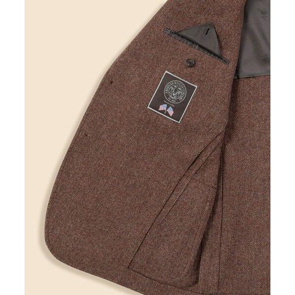 Brooks Brothers / ブルックス ブラザーズ シェットランドウール　ヘリンボーン　段返り３釦サックジャケット　Traditional　Made in USAの画像