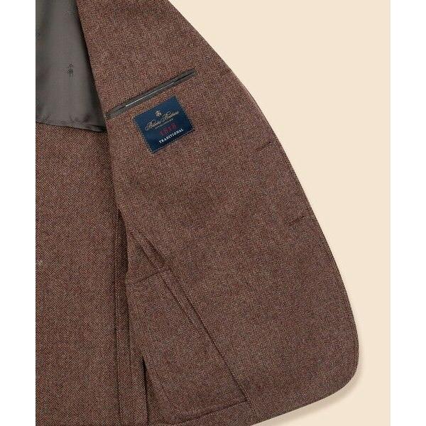Brooks Brothers / ブルックス ブラザーズ シェットランドウール　ヘリンボーン　段返り３釦サックジャケット　Traditional　Made in USAの画像