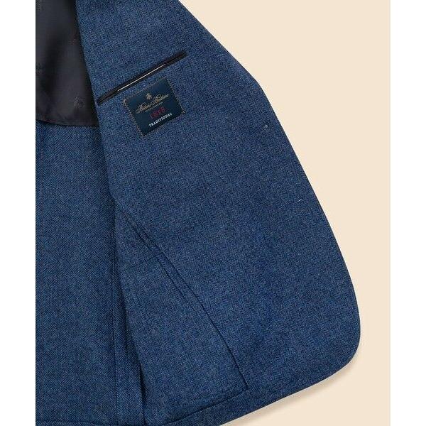 Brooks Brothers / ブルックス ブラザーズ シェットランドウール　ヘリンボーン　段返り３釦サックジャケット　Traditional　Made in USAの画像
