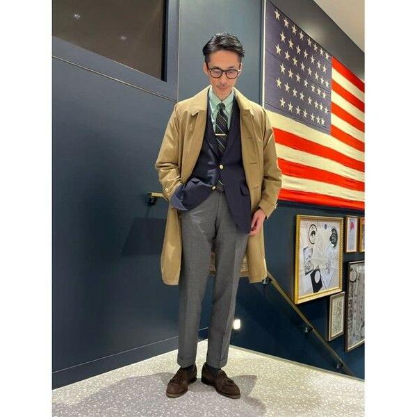 Brooks Brothers / ブルックス ブラザーズ コットン／ウール　ポプリン　バルカラーコートの画像