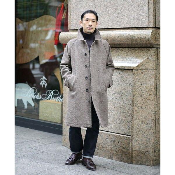Brooks Brothers / ブルックス ブラザーズ ウール　ラージヘリンボーン　バルカラーコートの画像