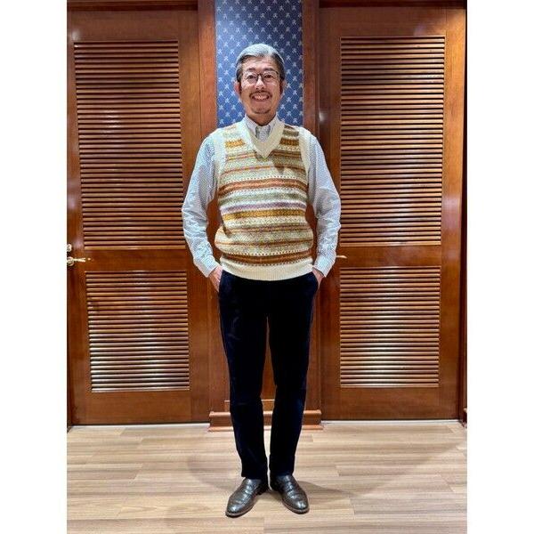 Brooks Brothers / ブルックス ブラザーズ ウール　フェアアイル　Vネックベスト　Made in UKの画像