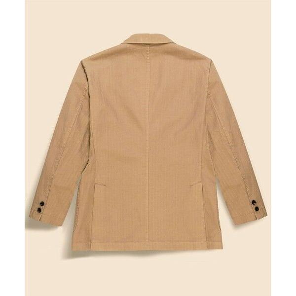Brooks Brothers / ブルックス ブラザーズ コットン／ラミー　ヘリンボーン　ガーメントダイ　段返り３釦アンコンジャケット　Classicの画像