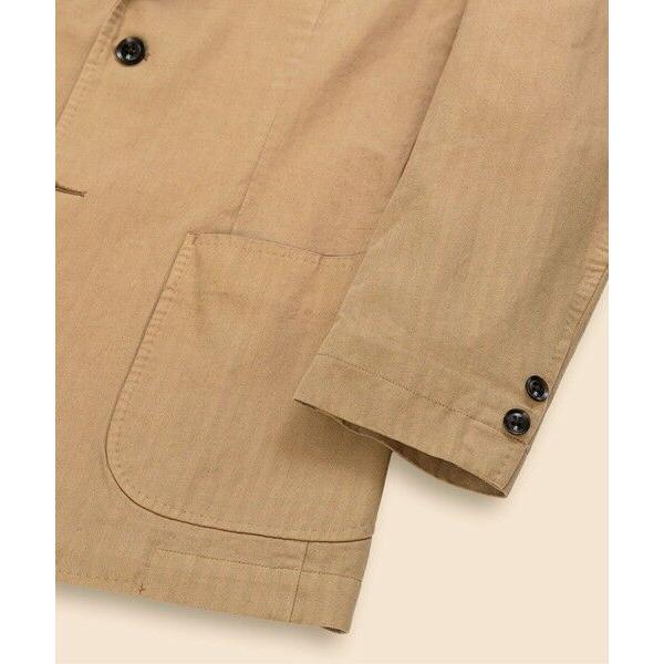 Brooks Brothers / ブルックス ブラザーズ コットン／ラミー　ヘリンボーン　ガーメントダイ　段返り３釦アンコンジャケット　Classicの画像