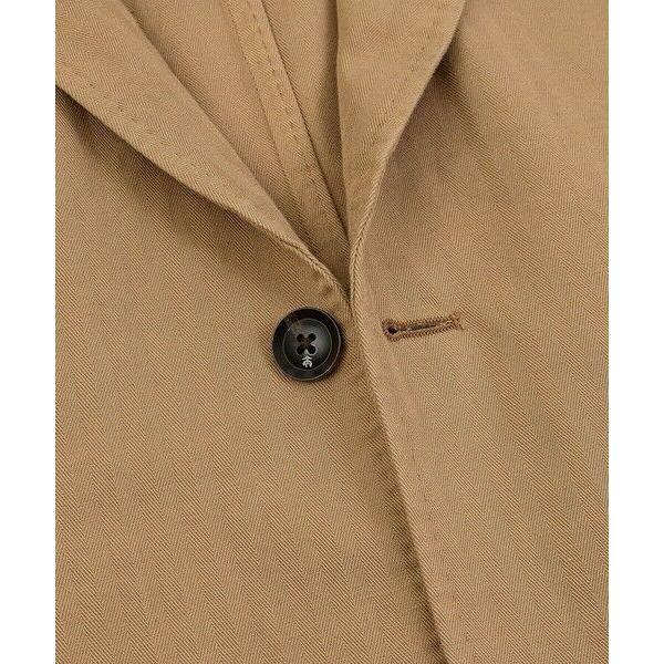 Brooks Brothers / ブルックス ブラザーズ コットン／ラミー　ヘリンボーン　ガーメントダイ　段返り３釦アンコンジャケット　Classicの画像