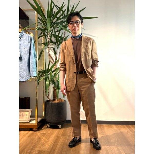 Brooks Brothers / ブルックス ブラザーズ コットン／ラミー　ヘリンボーン　ガーメントダイ　段返り３釦アンコンジャケット　Classicの画像