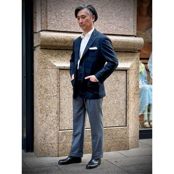 Brooks Brothers / ブルックス ブラザーズ トロピカルウール　ブラックウォッチ　段返り３釦ジャケット　Traditional　Made by RING JACKETの画像