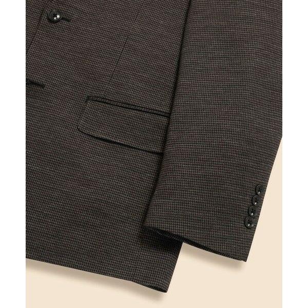 Brooks Brothers / ブルックス ブラザーズ コットン／リネン　ニット　マイクロハウンドトゥース　シングル2釦ジャケット　Classicの画像