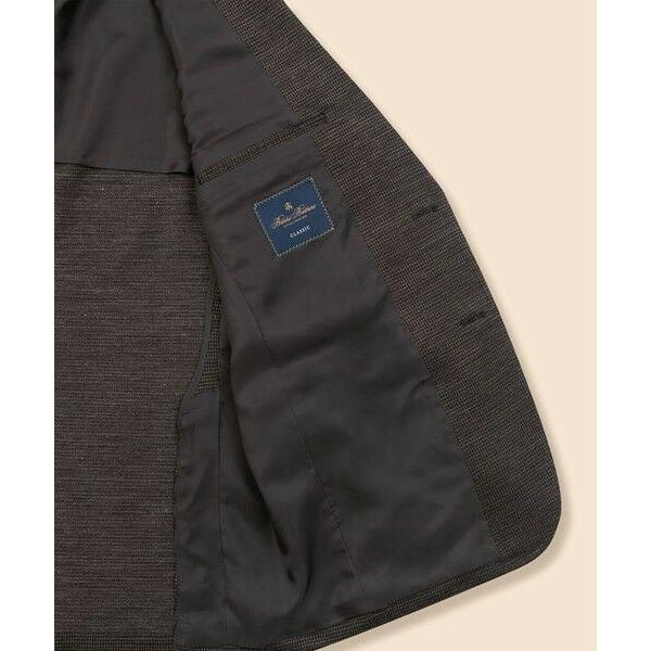 Brooks Brothers / ブルックス ブラザーズ コットン／リネン　ニット　マイクロハウンドトゥース　シングル2釦ジャケット　Classicの画像