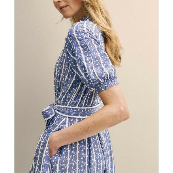 Brooks Brothers / ブルックス ブラザーズ レーヨン　エンブロイダリー　ショートスリーブシャツワンピースの画像