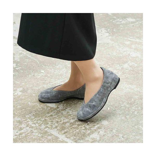 D'ICI Vカットフラットパンプス ブラック/24.5cm最終お値下げ D'ICI（ディッシィ） 【軽量】Vカットフラットパンプス : タカシマヤ