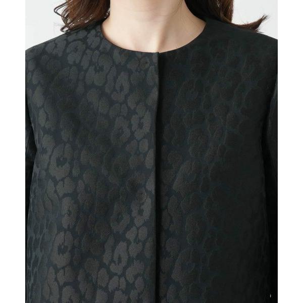 美品　24年　レリアン　ノーカラーコート　ジャカード　17+　大きいサイズ Leilian（レリアン） ノーカラーコート : タカシマヤファッション