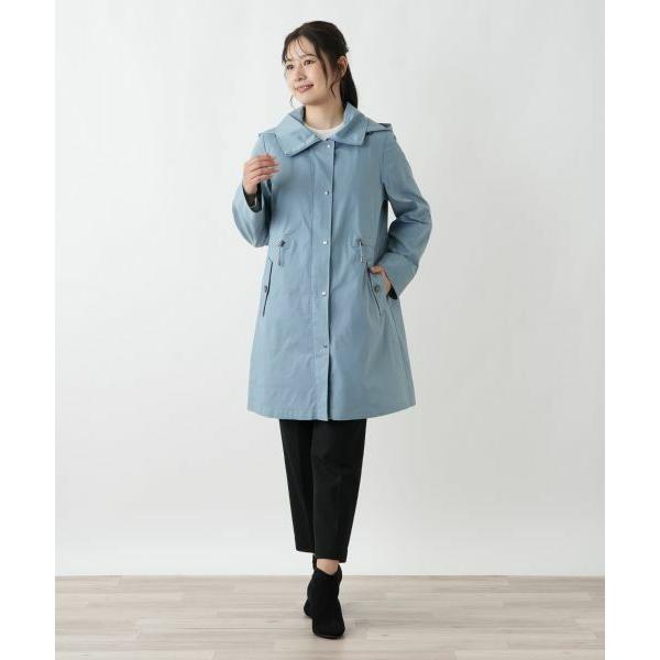 Leilian（レリアン） 【はっ水加工素材】中わたフーデッドハーフコート