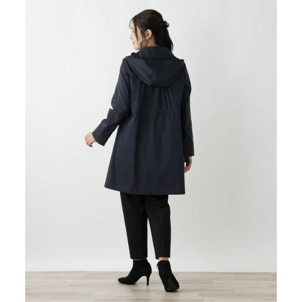 Leilian（レリアン） 【はっ水加工素材】中わたフーデッドハーフコート
