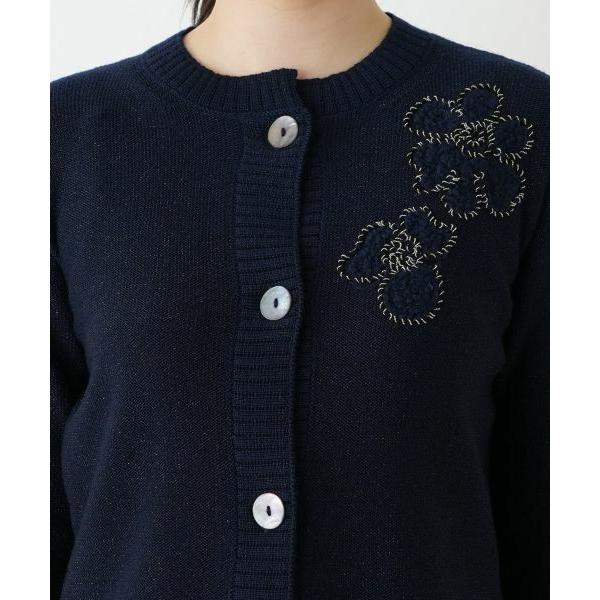 Leilian / レリアン ラメ刺繍カーディガン【CORSINI & PROTI】の画像