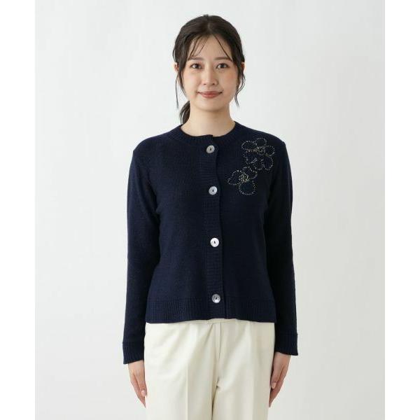 Leilian / レリアン ラメ刺繍カーディガン【CORSINI & PROTI】の画像