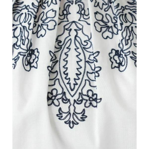 Leilian / レリアン 刺繍フレンチスリーブブラウスの画像