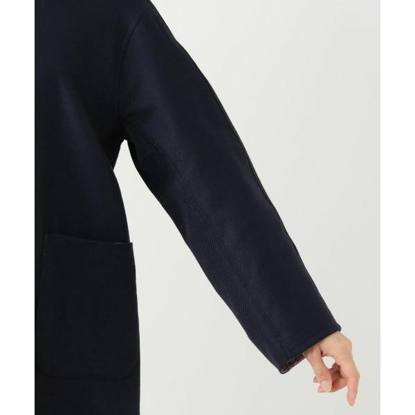 Leilian（レリアン） リバーシブルノーカラーコート【Leilian WHITE