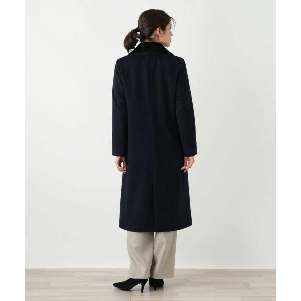 Leilian（レリアン） フェイクファー切替ダブルブレストコート