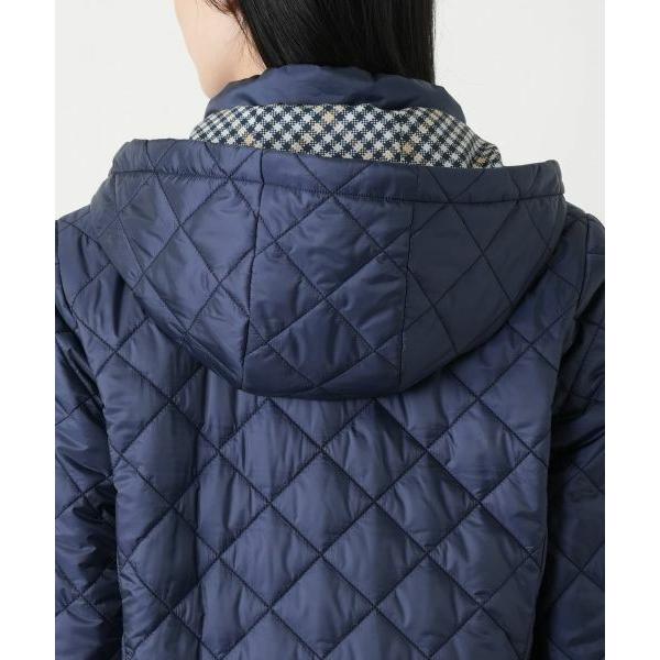Leilian（レリアン） キルティング切替フーデッドコート【Leilian