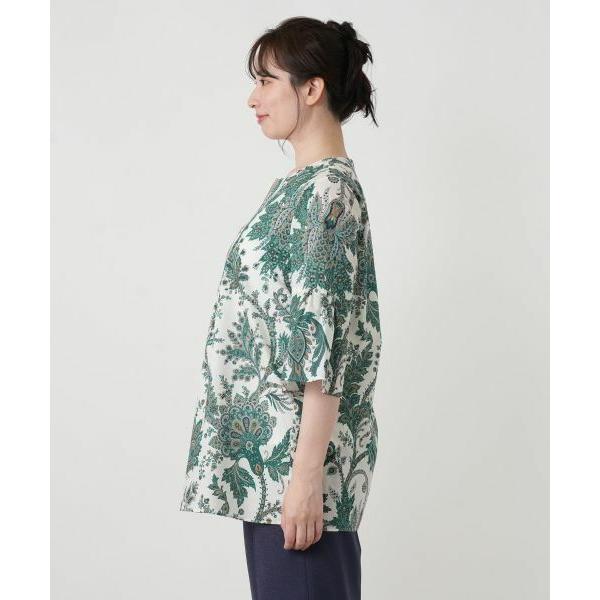 Leilian / レリアン ペイズリー柄キーネックブラウス【ROCHAS Premiere】【RATTI】の画像