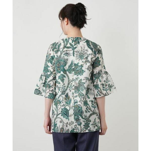 Leilian / レリアン ペイズリー柄キーネックブラウス【ROCHAS Premiere】【RATTI】の画像