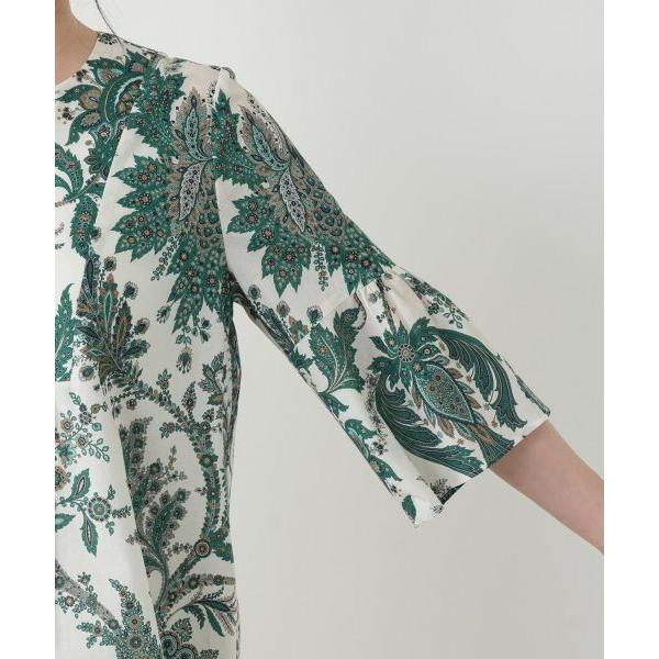 Leilian / レリアン ペイズリー柄キーネックブラウス【ROCHAS Premiere】【RATTI】の画像