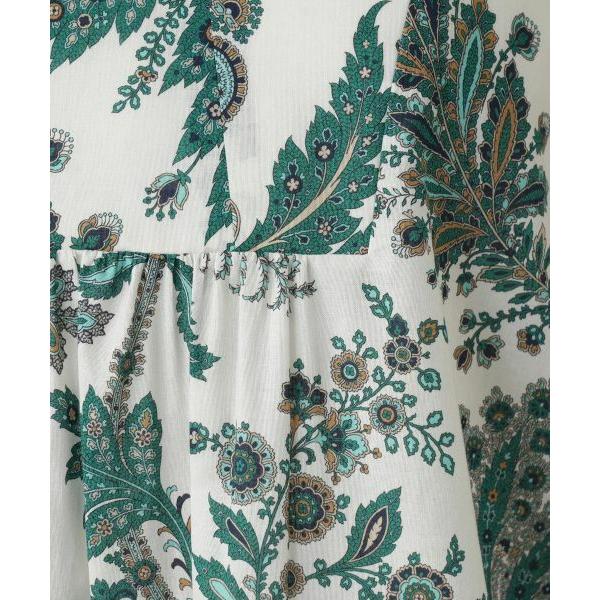 Leilian / レリアン ペイズリー柄キーネックブラウス【ROCHAS Premiere】【RATTI】の画像