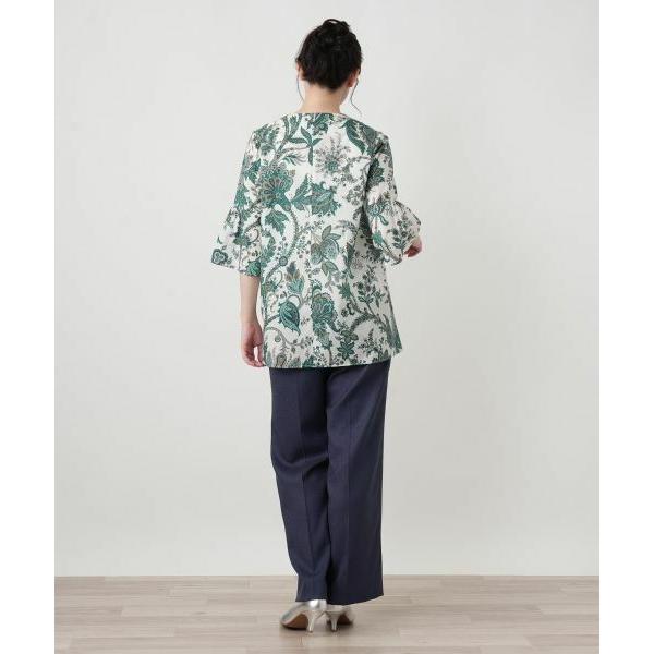 Leilian / レリアン ペイズリー柄キーネックブラウス【ROCHAS Premiere】【RATTI】の画像