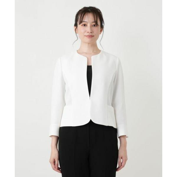 Leilian / レリアン ノーカラージャケット【Leilian WHITE LABEL】の画像