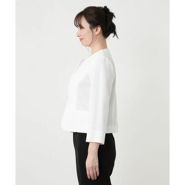 Leilian / レリアン ノーカラージャケット【Leilian WHITE LABEL】の画像