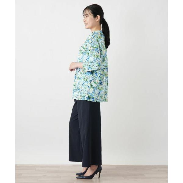 Leilian（レリアン） 花柄ボウタイ風ブラウス【Leilian WHITE LABEL