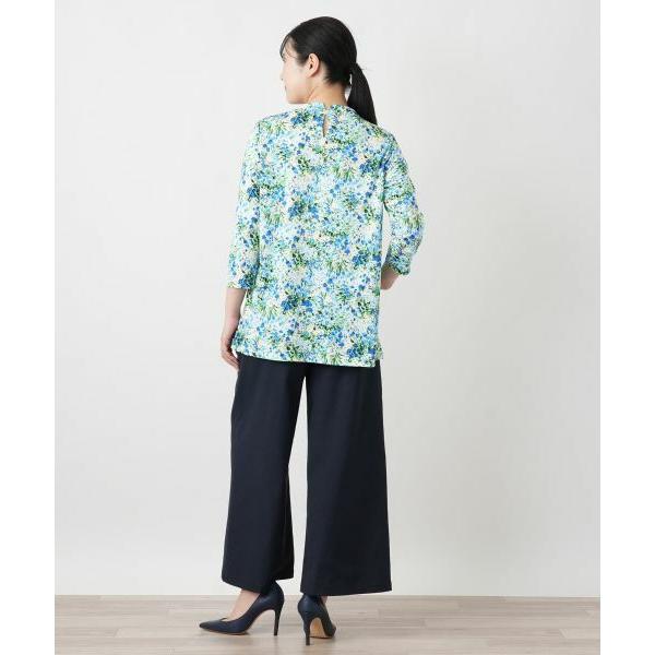 Leilian（レリアン） 花柄ボウタイ風ブラウス【Leilian WHITE LABEL