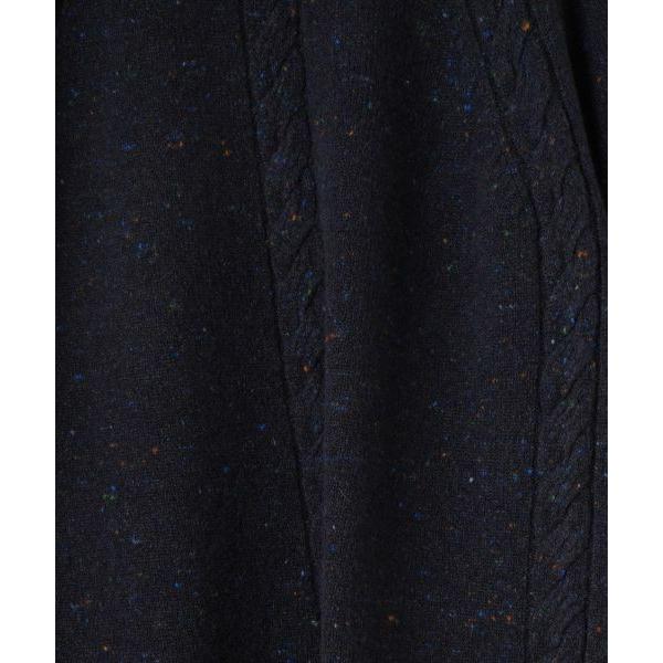 レリアンプラスハウス　Leilian 　ケーブル編み切替ニット　+13 レリアンプラスハウス Leilian ケーブル編み切替ニット +13 店舗人気