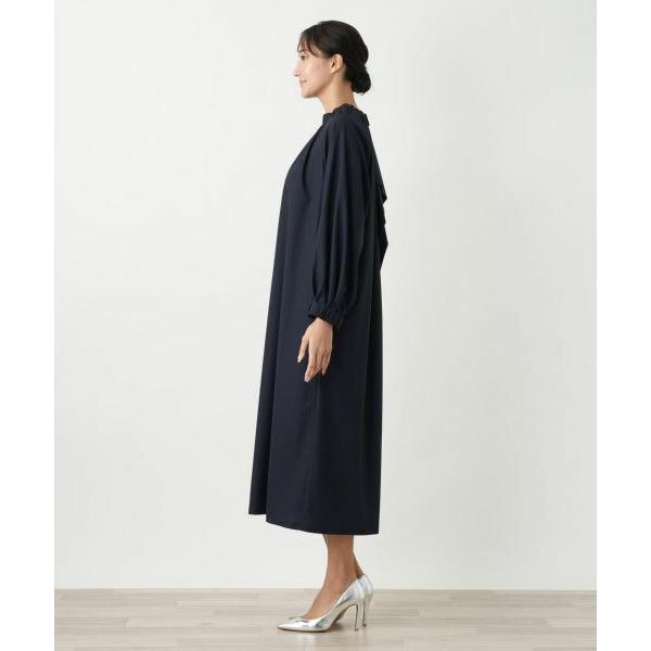NEMIKA ネミカ　総柄シフォンワンピース 長袖　ロング　日本製　レリアン Leilian PLUS HOUSE（レリアンプラスハウス） ワンピース【NEMIKA