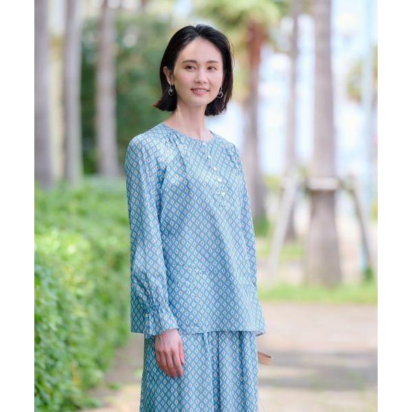 CARA O CRUZ / キャラ・オ・クルス 洗える 幾何学柄ブラウス【TROUILLET 】【セットアップ】 | CARA O CRUZ | 01